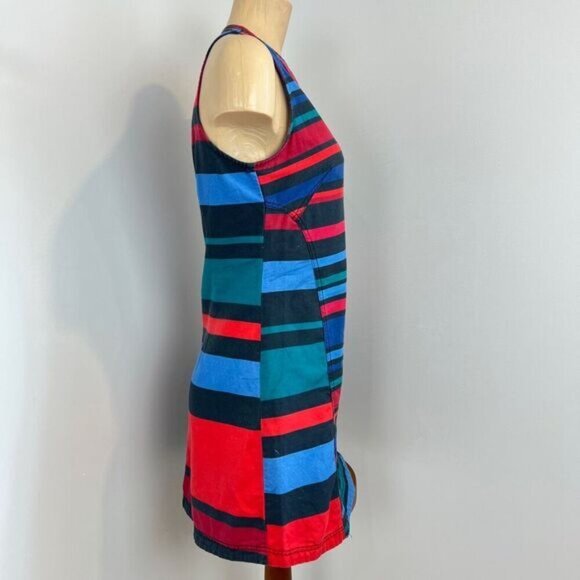 Desigual Women 38 Tammy Bright Vibrant Retro Jersey Knee Length Sleeveless Dress - Picture 6 of 16